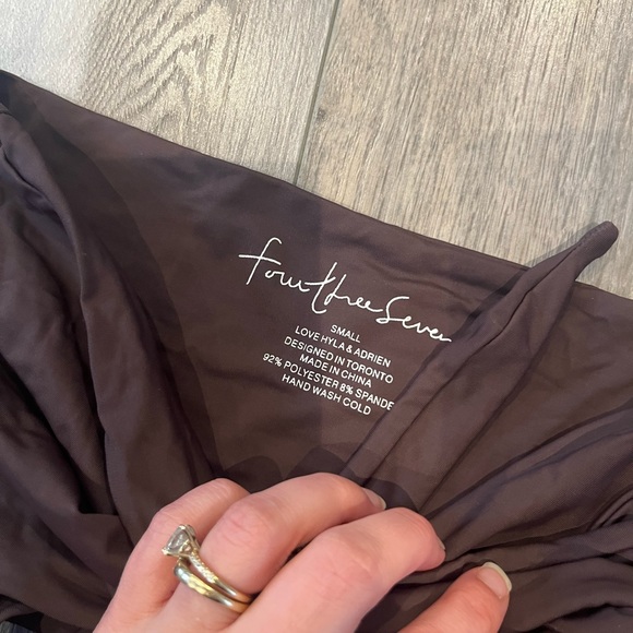 437 Swim in chocolate, size small Leo top, Aubrey bottom - Picture 4 of 5